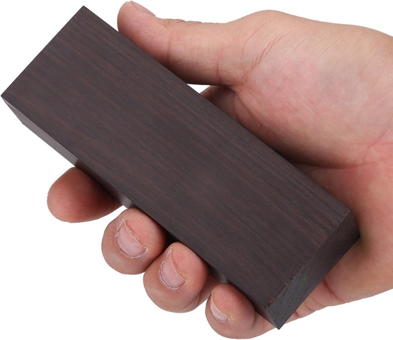 Ejoyous Ebony Lumber Wood Timber Handle Plate for Music Instruments DIY Tools Crafts, Black Ebony Wood Lumber Blank, 4.72 x 1.57 x 0.98 inch - Image 2